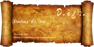 Daday Éva névjegykártya